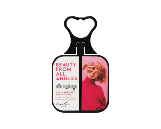 Danielle Creations 3-way Handheld Mirror, Black - 0 in