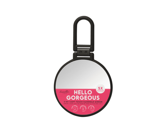 Danielle 5x Soft Touch Handheld Makeup Mirror, Black - 0 in