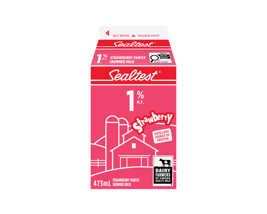 Sealtest Partly Skimmed 1% Strawberry Milk 473ml - 473 mL