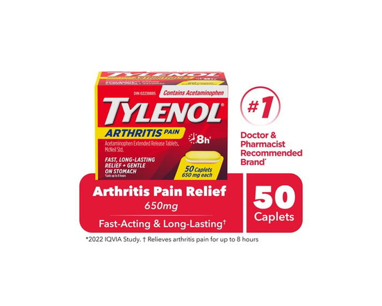 Tylenol Arthritis Pain Relief Acetaminophen 650mg Caplets, 50 Count