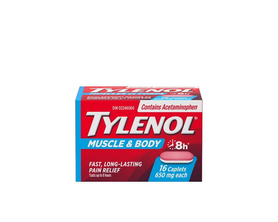 Tylenol Muscle Aches & Body Pain Relief Acetaminophen Caplets, 16 Count