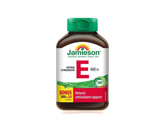 Jamieson gélules vitamin E, 268 mg ou 400 UI, 120 gélules