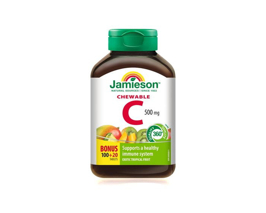 Jamieson Vitamine C à Croquer 500 mg - Fruits tropicaux