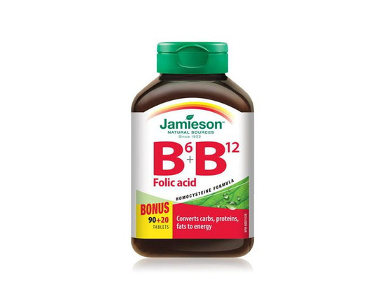 Jamieson Vitamin B6 + B12 and Folic Acid Caplets