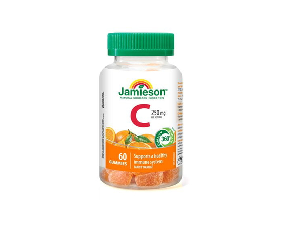Jamieson Vitamin C 250 mg Gummies Tangy Orange Flavour