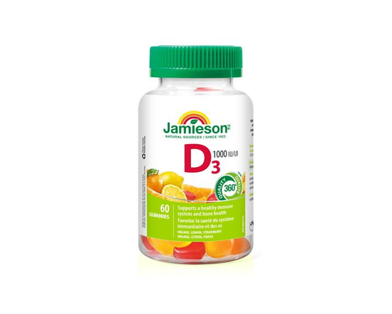 Jamieson Gummies de Vitamine D3 1,000 IU