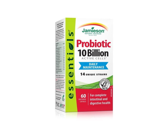 Jamieson Probiotic Capsules, 10 Billion CFU, Vegetarian, 60 Count - 60 ct