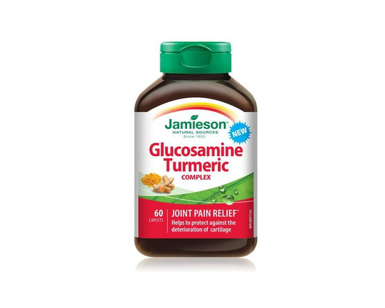 Jamieson Glucosamine Turmeric Complex Caplets, 750 mg, 60 Count