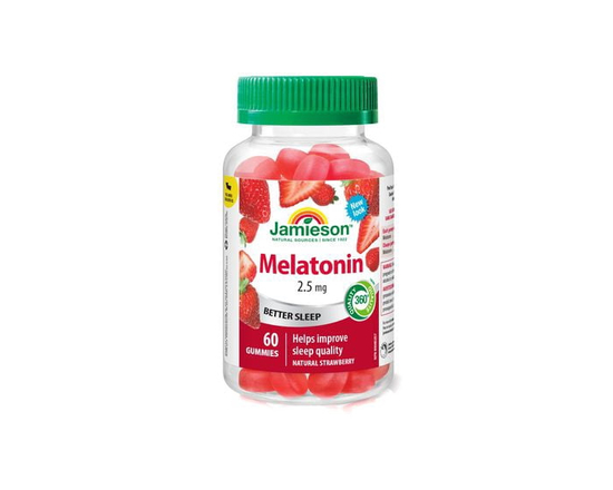 Jamieson Melatonin Gummies, 2.5 mg, Strawberry Flavour, 60 Count