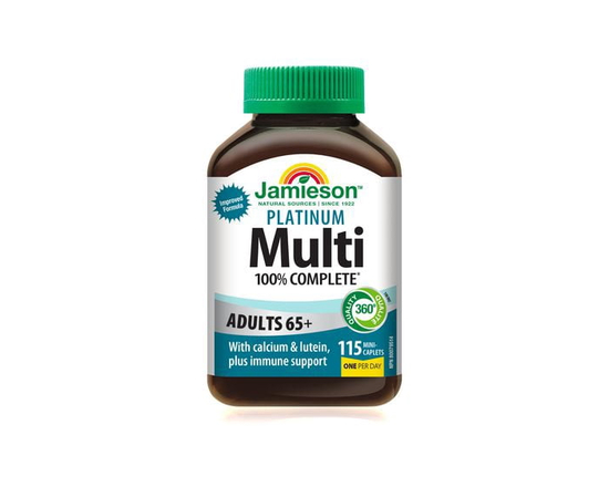 Jamieson 100% Complete Adult 65+ Multivitamin Caplets, 115 Caplets