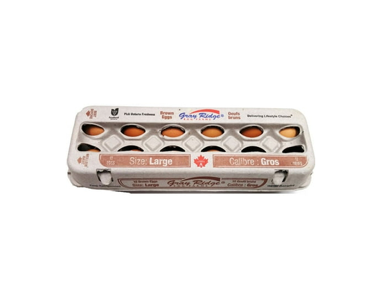 Gray Ridge Large Brown 12 Eggs - L