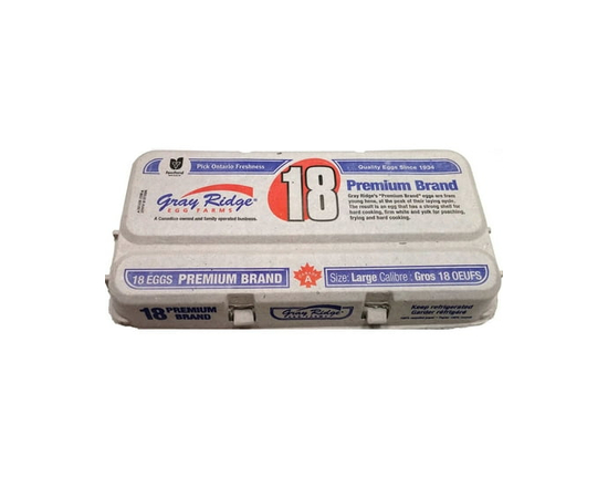 Gray Ridge Premium Large White 18 Eggs - L