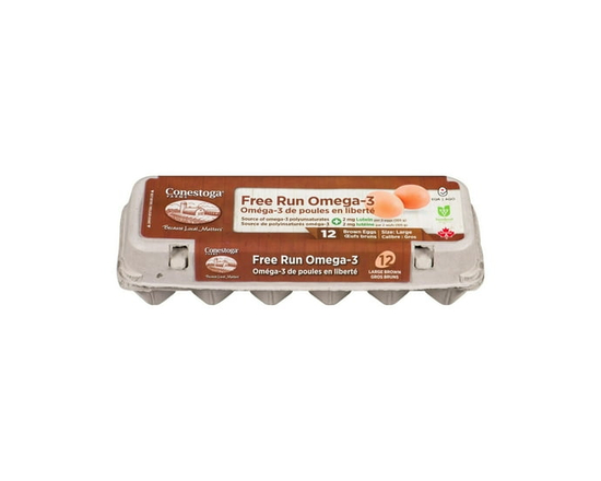 Conestoga Farms Free Run Omega-3 Large Brown 12 Eggs - L