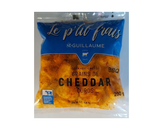 Frais du jour - Le P'tit Frais St-Guillaume - Cheddar en grains BBQ 200g
