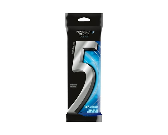 5, Cobalt saveur de menthe, gomme sans sucre, 15 palet., 3 emb .