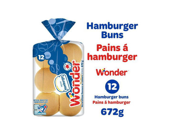 Wonder White Hamburger Buns