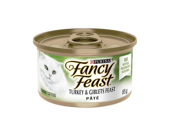 Purina Fancy Feast Pate Turkey & Giblets, Wet Cat Food 85g - 85 g