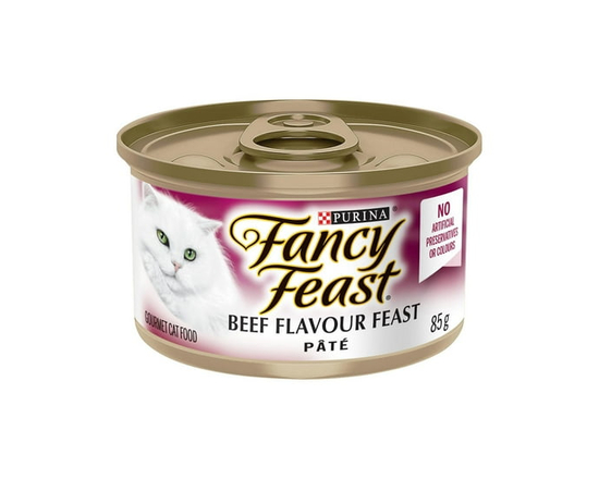 Purina Fancy Feast Pate Festin a Saveur de Boeuf Nourriture pour Chats 85g - 85 g
