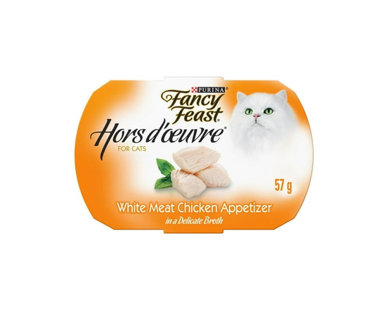 Fancy Feast Hors d'œuvre Amuse-gueule au blanc de poulet, Gâteries pour Chats 57 g - 57 g