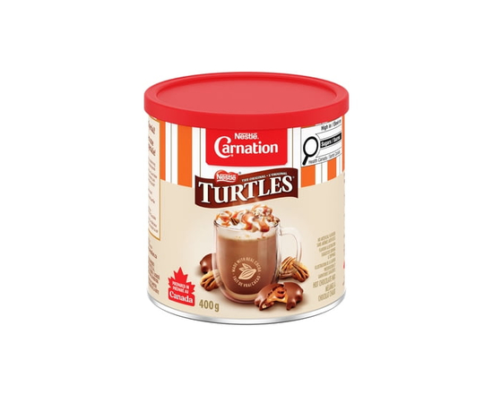 CARNATION TURTLES Hot Chocolate Mix, Pecan and Caramel Notes - 400g