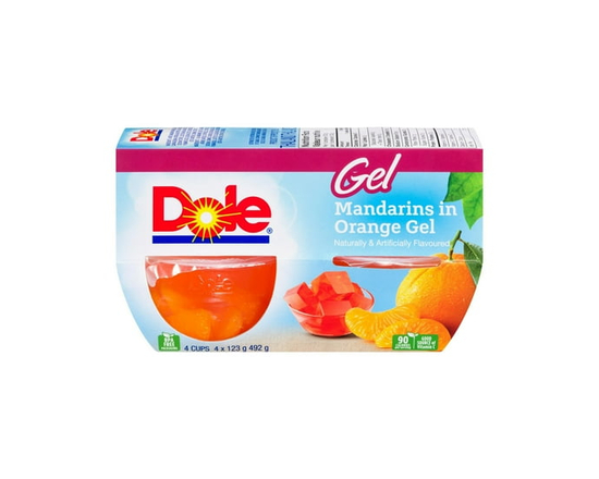 Dole Mandarins in Orange Gel - 4 x 123 g