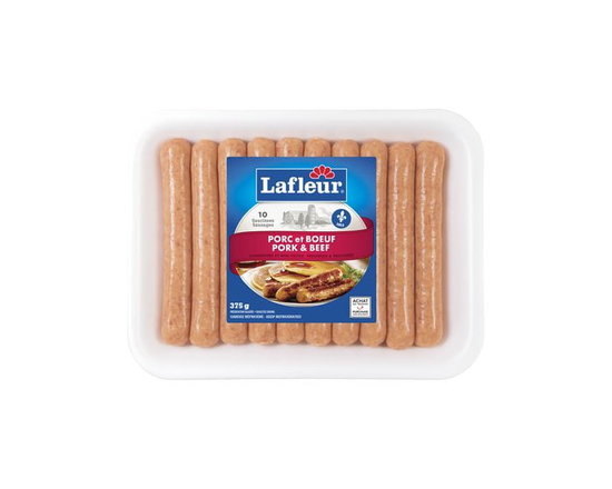 Saucisses à déjeuner de porc et de bœuf frais Lafleur