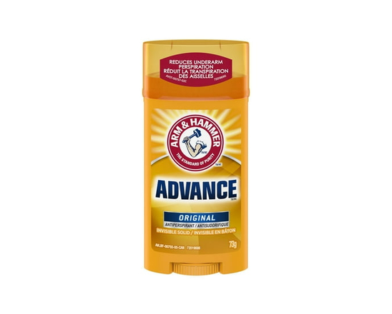 Arm & Hammer Advance Invisible Solid Antiperspirant Deodorant Stick, Original, 48H Protection, 73g - 73 G