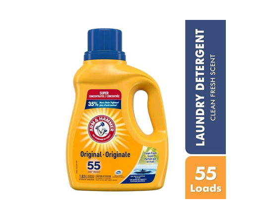 Arm & Hammer Clean Fresh Scent Liquid Laundry Detergent, 55 Loads, 1.63 L - 1.63 L