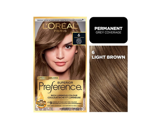 L'Oréal Paris Superior Préférence, Coloration Permanente, 49 Blond Roux Clair, 1 kit - 1 Unit (6 Brun clair)