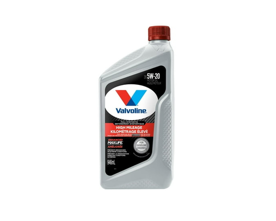 Huile à moteur Valvoline entièrement synthétique avec technologie MaxLife 5W20 - 946ml.