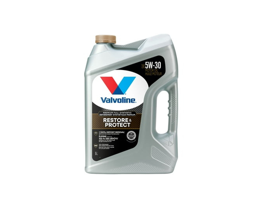 Valvoline Restore & Protect Premium Full Synthetic 5W30 Motor Oil, 5L - 5L