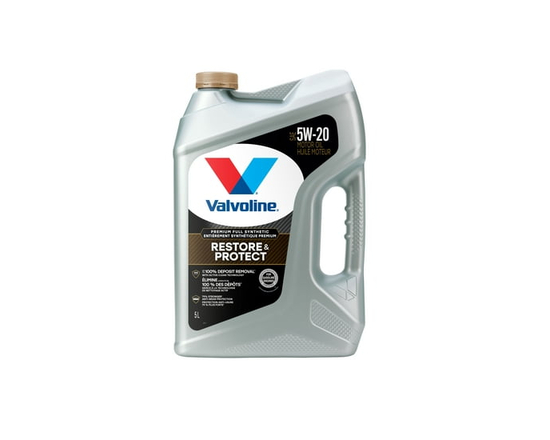 L’huile à moteur Valvoline Restauration et protection entièrement synthétique de première qualité 5W-20, 5 L - 5L