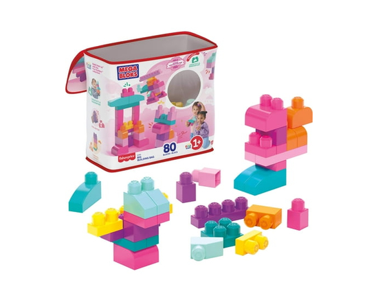 Mega Bloks Grand sac de blocs [80 pièces] - 1 (Rose)