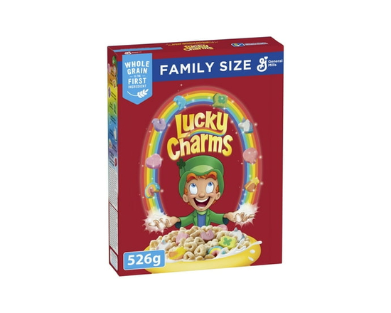 Lucky Charms Breakfast Cereal with Marshmallows, Family Size, Whole Grains, 526 g - 526 g