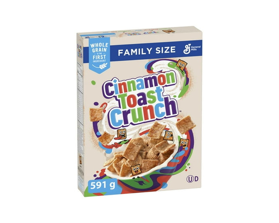 Cinnamon Toast Crunch Kids Breakfast Cereal, Family Size, Whole Grains, 591 g - 591 g
