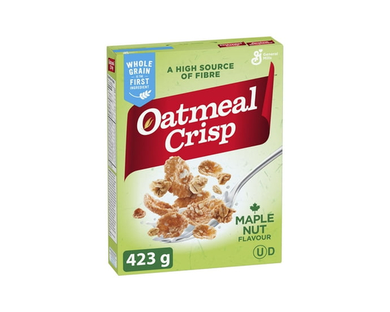 Oatmeal Crisp Breakfast Cereal, Maple Nut, High Fibre and Whole Grains, 423 g - 423 g