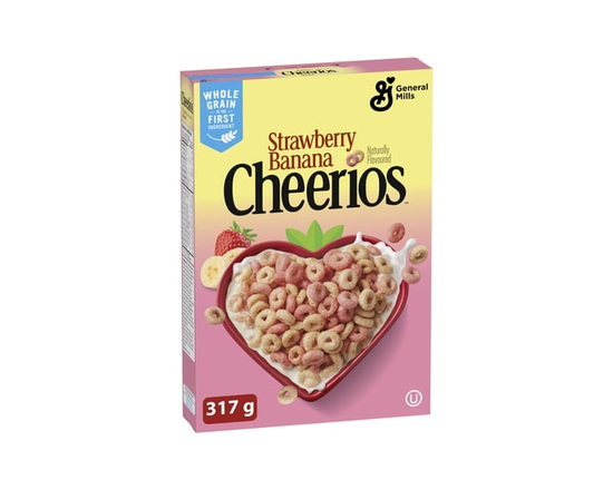 Cheerios Naturally Flavoured Strawberry Banana Cereal, 317 g - 317 g