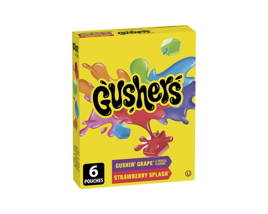 Gushers Fruit Flavoured Snacks, Variety Pack, Gluten Free, Kids Snacks, 6 Packets
