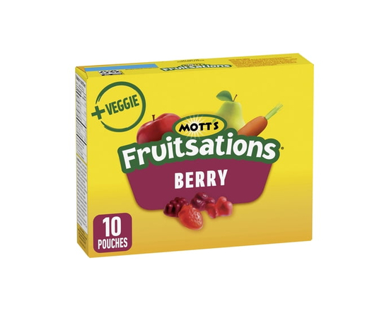MOTTS FRUITSATIONS PLUS VEGGIE FRT FLVRD SNCKS BERRY - 226 g