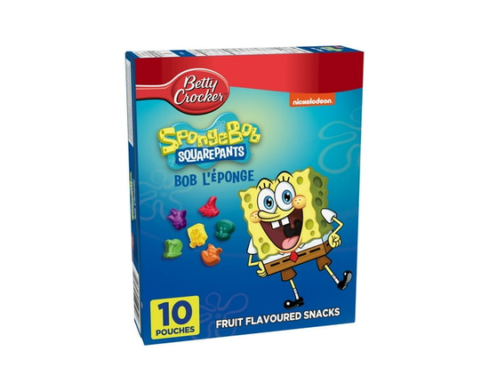 Betty Crocker Gluten Free SpongeBob SquarePants Animated Edition Fruit Flavoured Snacks - 23 g