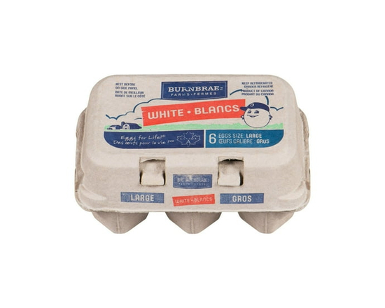 Burnbrae Farms 6 Œufs Blancs Gros - L