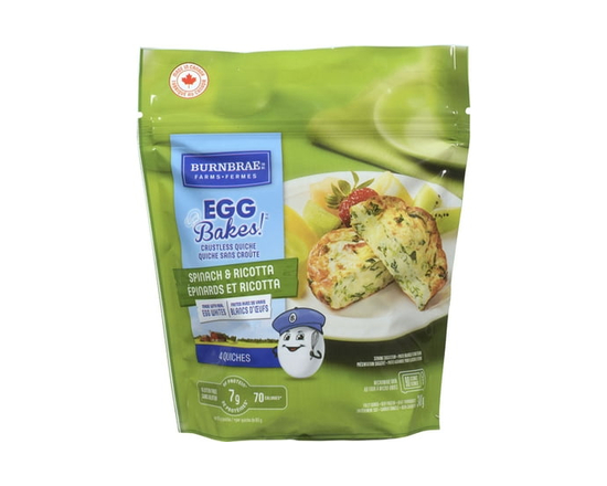 EGG BAKES! QUICHE SANS CROUTE ÉPINARDS ET RICOTTA 340G - 340g