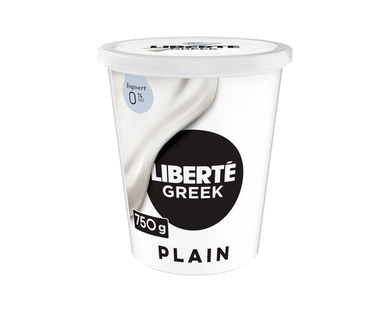 Liberté Greek 0% Yogurt, Plain, High Protein, 750g - 750 g