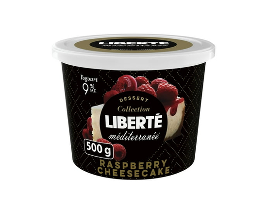 Yogourt Liberté Méditerranée 9 %, gâteau au fromage aux framboises, 500g - 500 g