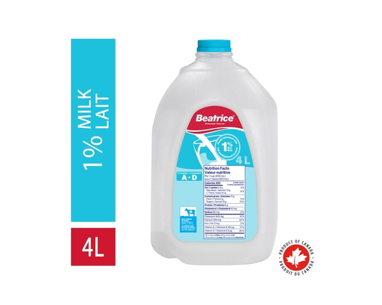 Beatrice Milk Jug 1% - 4L