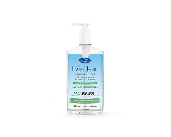 Live Clean One Step Désinfectant pour les Mains avec Aloès - 16 fl oz