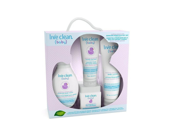 Live Clean Baby Skin Care Essentials Gift Set - Soothing Relief