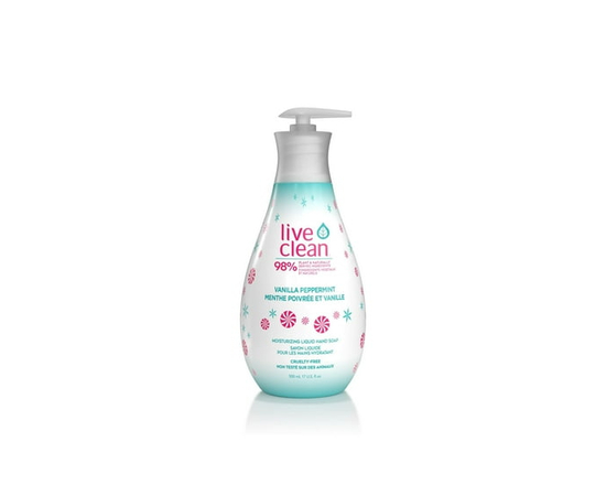Live Clean des Fêtes Menthe Poivrée et Vanille Savon Liquide Hydratant pour les Mains