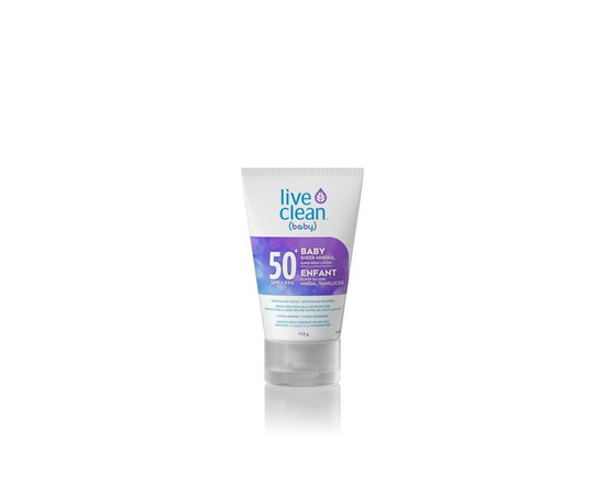 Live Clean Baby Sheer Mineral Sunscreen Lotion SPF 50+ - 113g