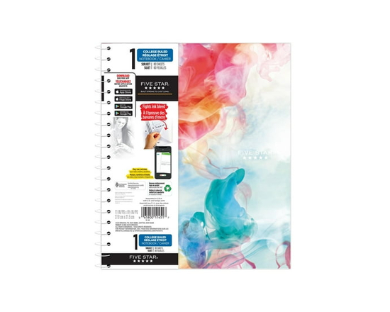 Five Star® Fashion Fluid 1 Subject Notebook